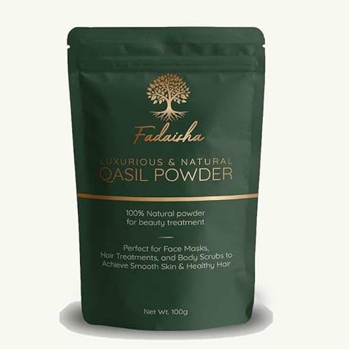 Fadaisha PURE 100% QASIL POWDER -100GR - NATURAL HERBAL FACIAL CLEANSER & EXFOLIATOR FOR RADIANT SKIN - NOURISH & REJUVENATE YOUR COMPLEXION - SKINCARE FACE/BODY/HAIR MASK WITH ZERO ADDED CHEMICALS - Image 1